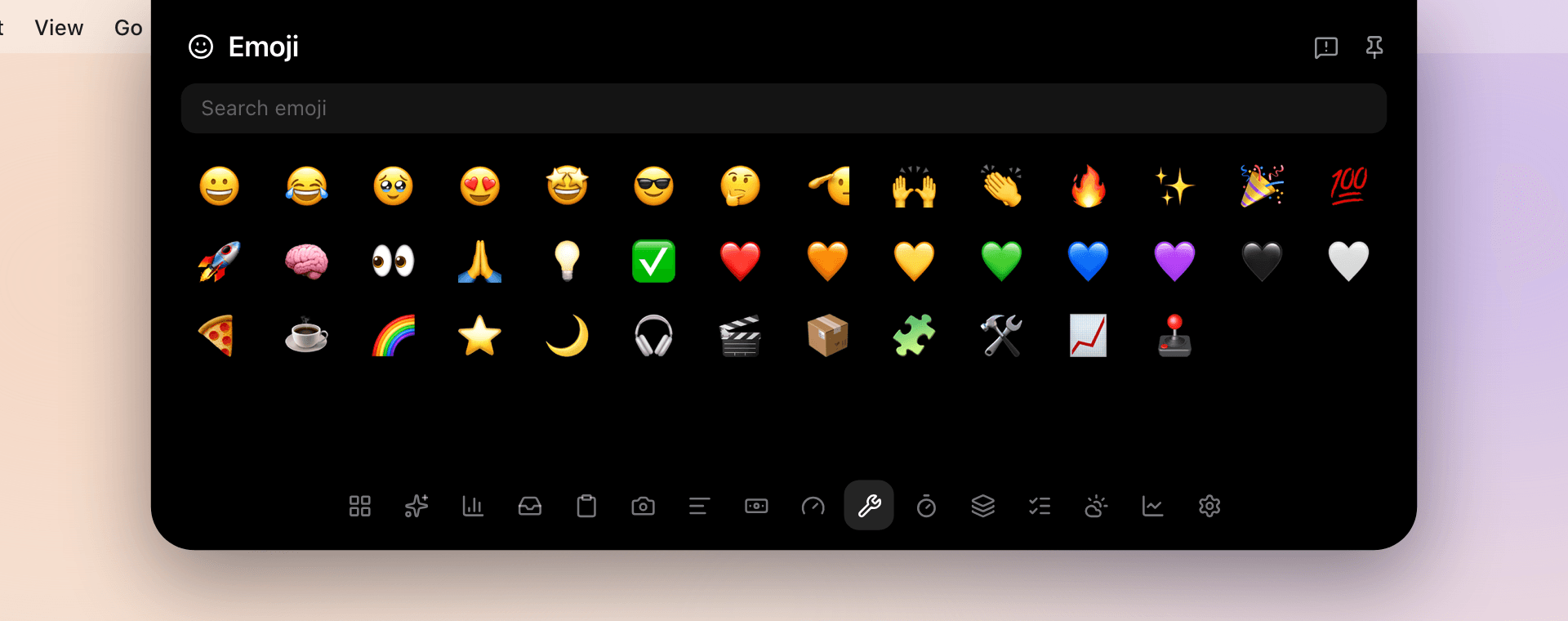 Brim Emoji panel